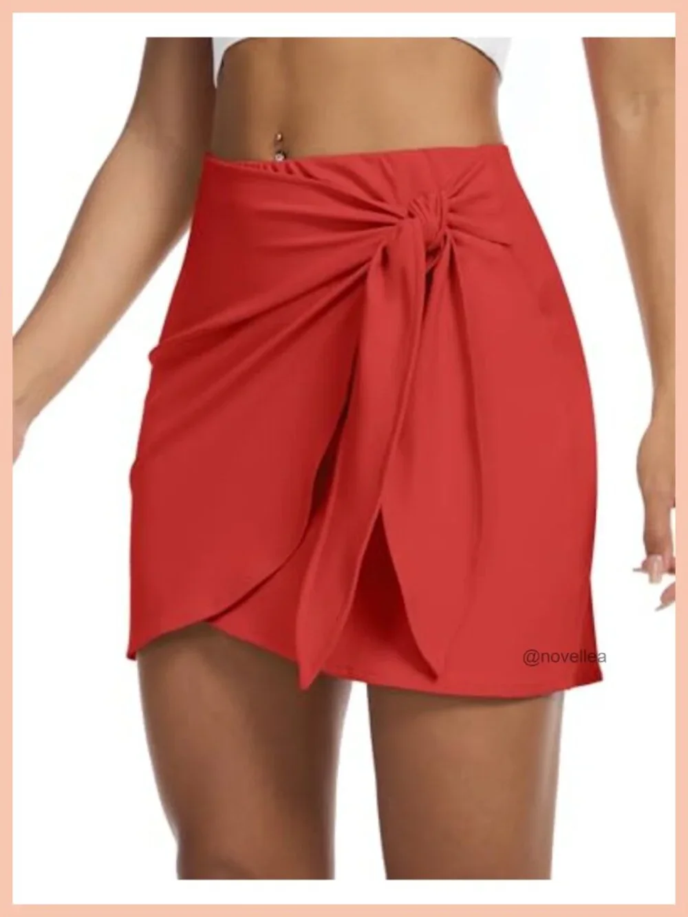 Women's Athletic Skort with Pockets Wrap High Waist Tummy Control Tennis Golf